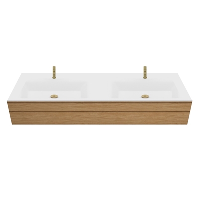 Plan vasque Corian sur mesure à vasque Type 7 intégrée, Glacier White