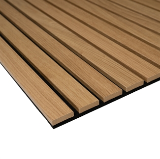 Panneau acoustique LUX - MDF plaqué chêne naturel laqué 60 x 240 cm