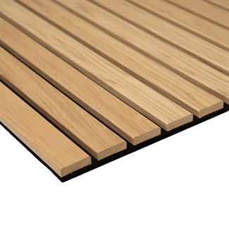 Panneau acoustique LUX - MDF plaqué chêne blanc laqué 60 x 240 cm