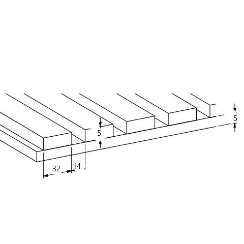 K-N 5 x panneau acoustique décoratif 120x57cm mural en bois noyer