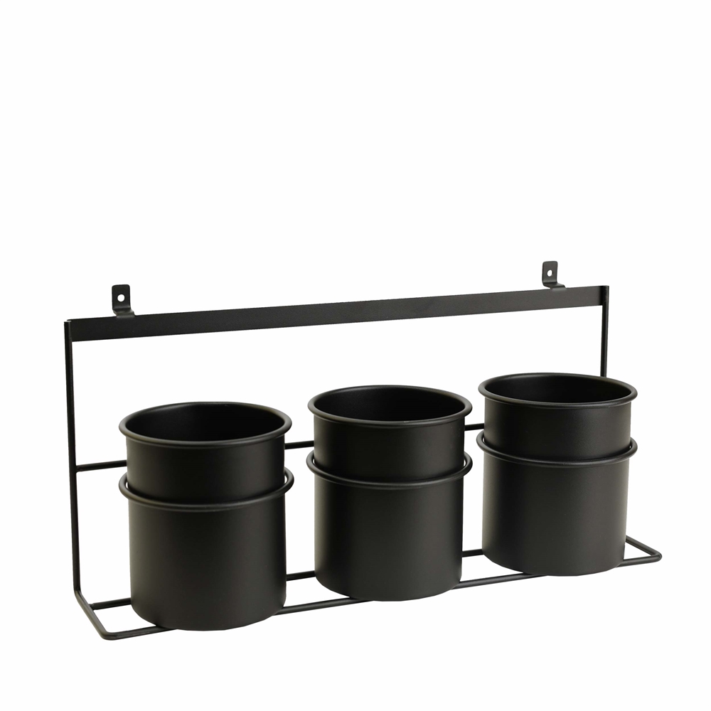 Rangement universel noir en trois parties