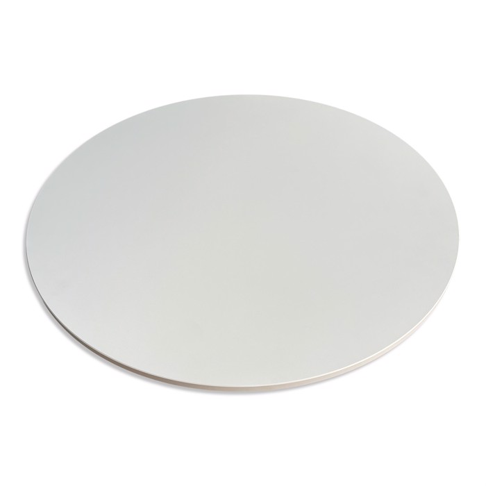 Laminé compact rond 10 mm blanc avec un fond blanc