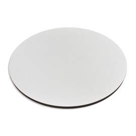 Laminé compact rond 13 mm blanc avec un fond noire 3096