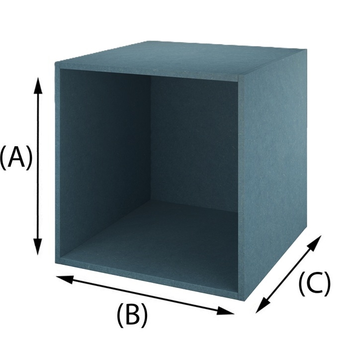 Caisse bois MDF Valchromat bleu 16mm