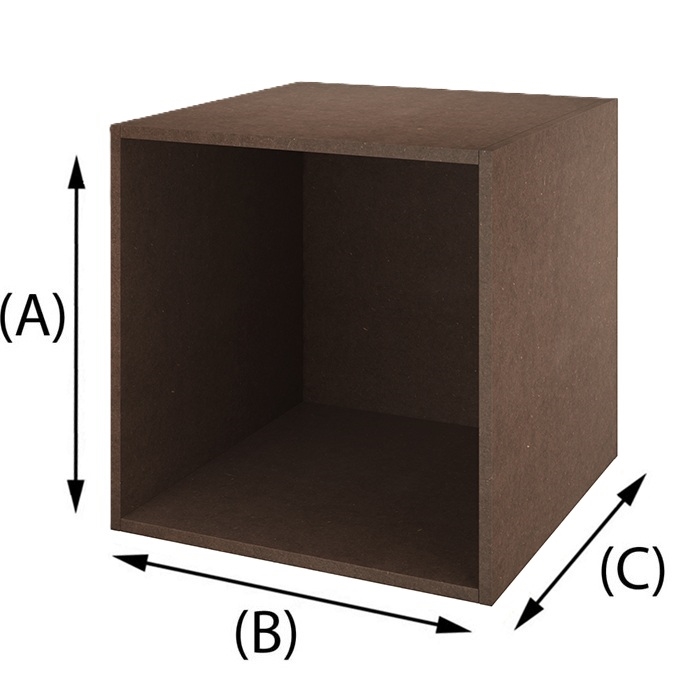 Caisse bois MDF Valchromat Brun16mm
