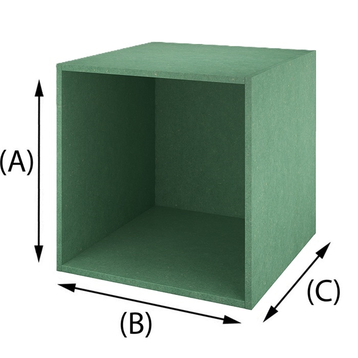 Caisse bois MDF Valchromat Vert menthe 16mm