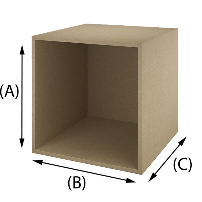 Caisse bois MDF Valchromat Kaki 16mm