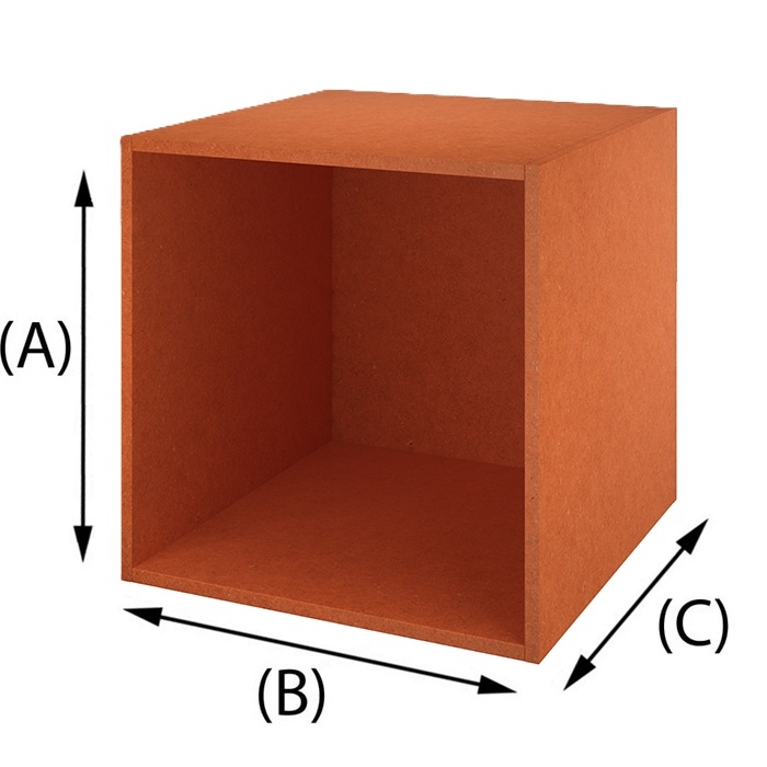 Caisse bois MDF Valchromat Orange 16mm