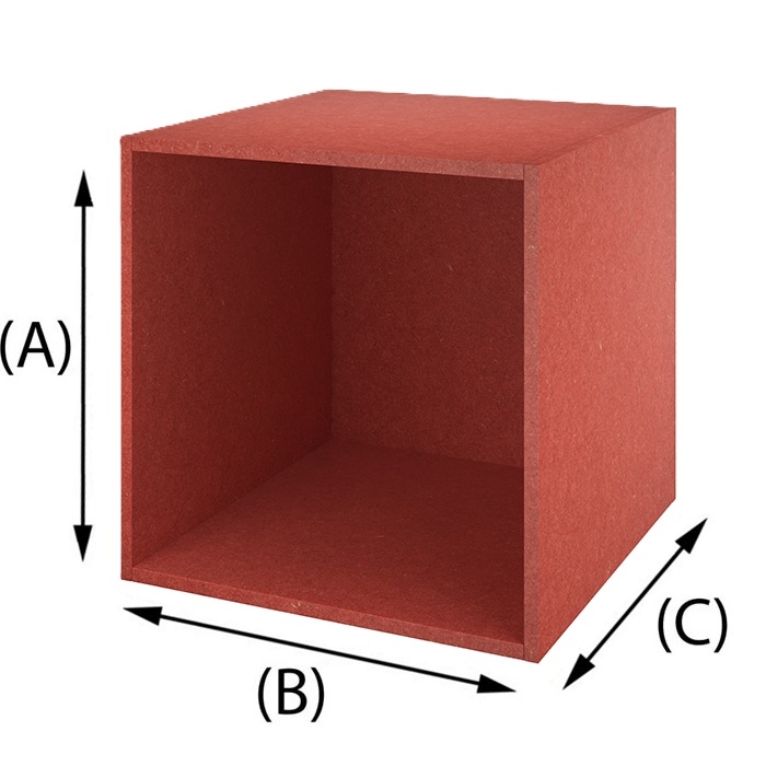 Caisse bois MDF Valchromat Rouge 16mm