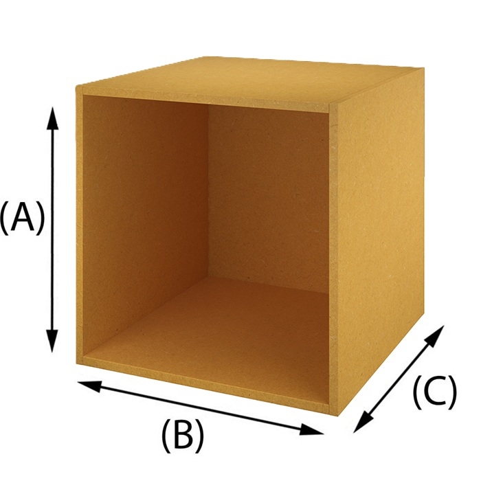 Caisse bois MDF Valchromat Jaune 16mm